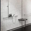 Godonnier Barre de douche et support de douchette finition alu* Pommeau De Douche, Flexible Et Barre De Douche