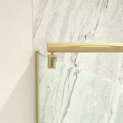 Aurlane Barre de fixation murale OR DORE BROSSE réglable de 70 à 100cm pour paroi de douche FREEDOM 2 GOLD* Paroi De Douche