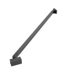 GoodHome Barre de fixation/stabilisation pour paroi de douche L.70 cm, alu noir, Ledava