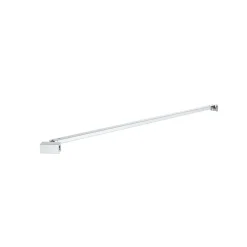 GoodHome Barre de fixation/stabilisation pour paroi de douche L.70 cm, alu chrome, Ledava