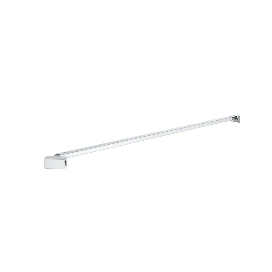 GoodHome Barre de fixation/stabilisation pour paroi de douche L.70 cm, alu chrome, Ledava