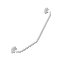 Spirella Barre de redressement ou d'appui coudée ECO Acier Inox 71cm Blanc