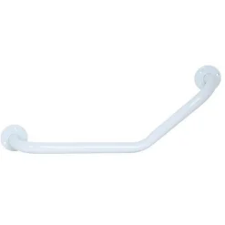 MSV Barre de redressement ou d'appui coudée Acier 54x13,5x10cm Blanc* Barre D'Appui