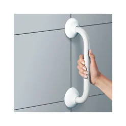 Spirella Barre de redressement ou d'appui ECO Acier Inox 30cm Blanc