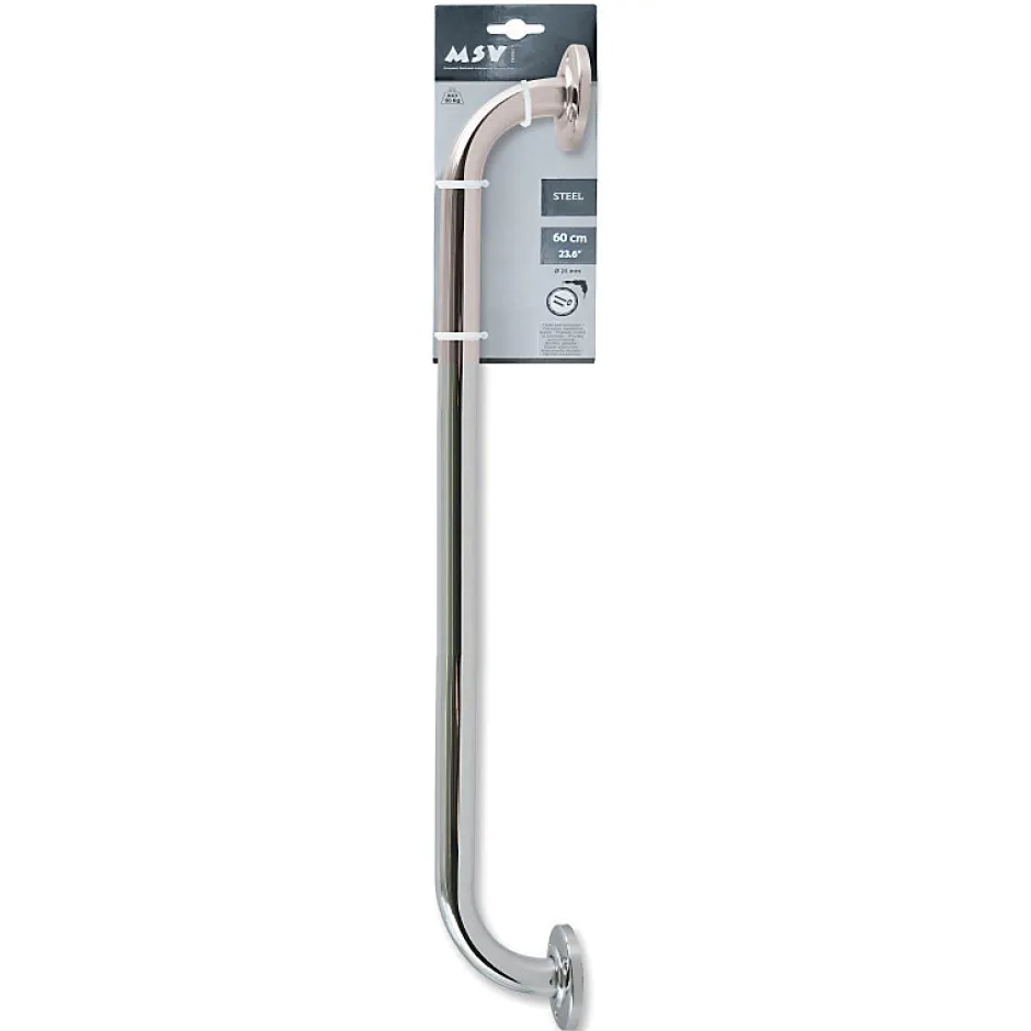 MSV Barre de redressement ou d'appui Acier 60cm Chromé