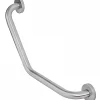 Sanindusa Barre de relèvement et appui coudée PMR normes handicapé coudée NewWCCare inox brossé* Barre D'Appui