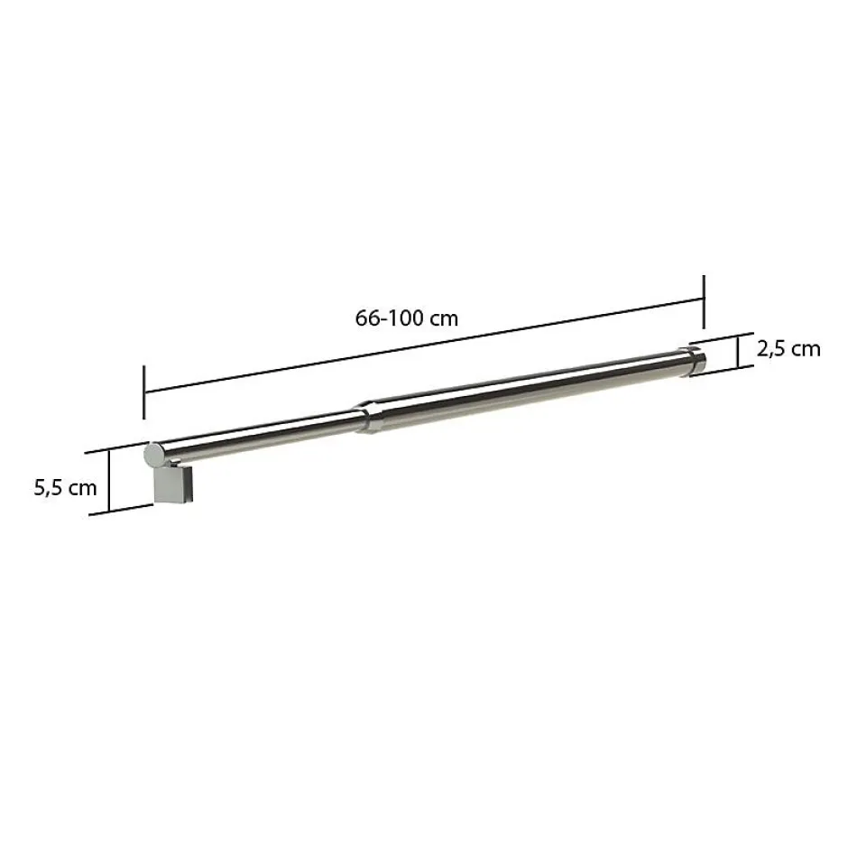 Barre de renfort extensible pour paroi de douche