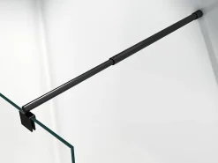 Bernstein Barre de stabilisation noire - barre de fixation ronde en noir - pour paroi de douche* Pommeau De Douche, Flexible Et Barre De Douche