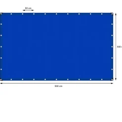 ECD Germany Bâche de couverture étanche protection en PE avec oeillets 3x5 m 180 g/m² bleu* Etendoir À Linge
