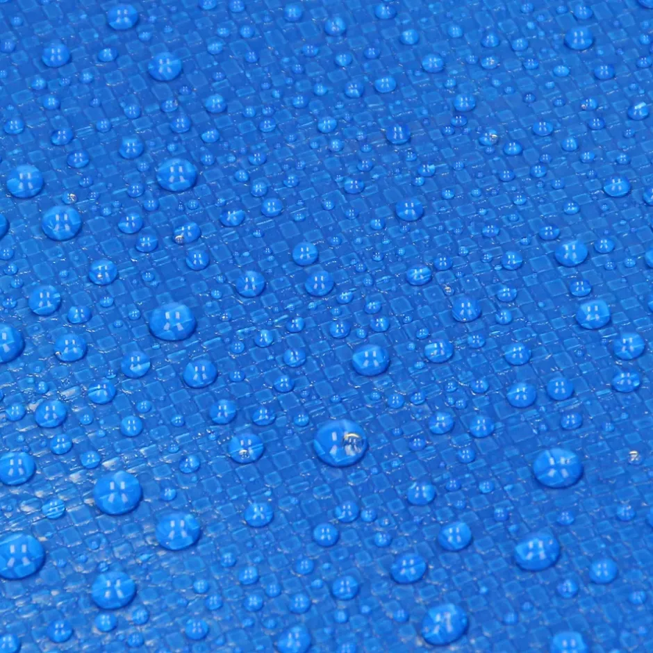 ECD Germany Bâche de couverture étanche protection en PE avec oeillets 6x8 m 180 g/m² bleu