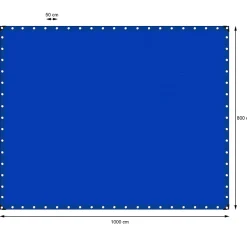 ECD Germany Bâche de couverture étanche protection en PE avec oeillets 8x10 m 180 g/m² bleu