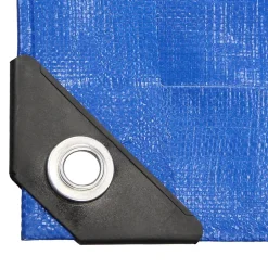 ECD Germany Bâche de couverture étanche protection en PE avec oeillets 8x12m 260 g/m² bleu* Etendoir À Linge