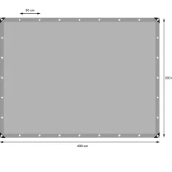 ECD Germany Bâche de couverture étanche protection en PE avec oeillets 3 x 4 m 180 g/m² gris