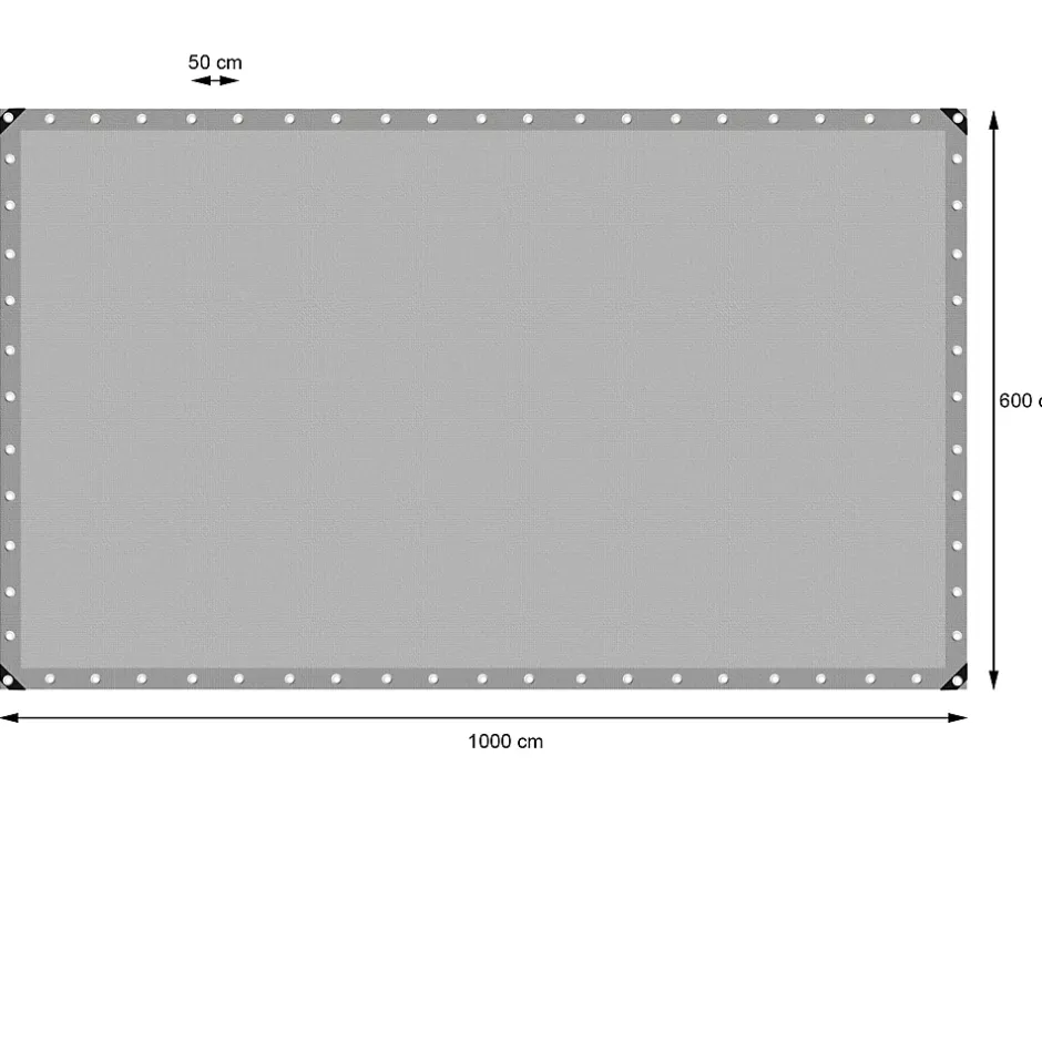 ECD Germany Bâche de couverture étanche protection en PE avec oeillets 6x10 m 260 g/m² gris* Etendoir À Linge