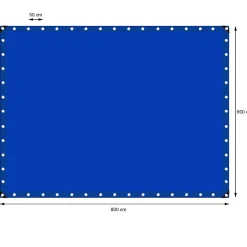 ECD Germany Bâche de couverture étanche protection en PE avec oeillets 6x8 m 260 g/m² bleu* Etendoir À Linge