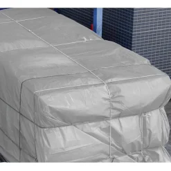 ECD Germany Bâche de couverture étanche protection en PE avec oeillets 3x5 m 180 g/m² gris