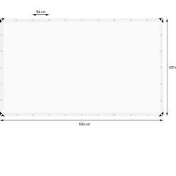 ECD Germany Bâche de couverture étanche protection en PE avec oeillets 3x5 m 260g/m² blanc* Etendoir À Linge