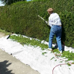 ECD Germany Bâche de couverture étanche protection en PE avec oeillets 3x5 m 260g/m² blanc* Etendoir À Linge