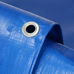 ECD Germany Bâche de couverture étanche protection en PE avec oeillets 3x4 m 260 g/m² bleu