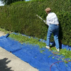 ECD Germany Bâche de couverture étanche protection en PE avec oeillets 3x4 m 260 g/m² bleu