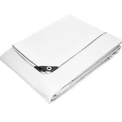ECD Germany Bâche de couverture étanche protection en PE avec oeillets 1,5x6m 180 g/m² blanc