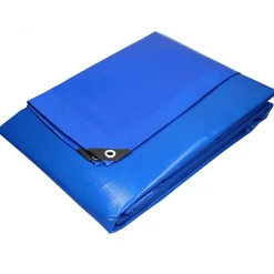 ECD Germany Bâche de couverture étanche protection en PE avec oeillets 8x10 m 260 g/m² bleu* Etendoir À Linge