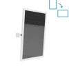 Bemeta HELP Miroir mural PMR portrait ou paysage 60x40cm, Acier inoxydable, Blanc (301401034)