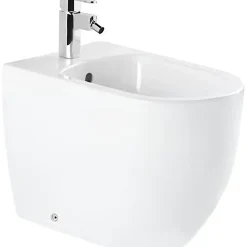 Sanindusa Bidet compact a poser au sol Sanibold blanc (robinet et vidage non inclus)