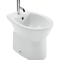 Sanindusa Bidet compact gain de place Easy céramique traditionnelle a poser au sol blanc* Bidet