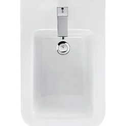 Sanindusa Bidet céramique traditionnelle a poser au sol Advance blanc (robinet et vidage non inclus)* Bidet