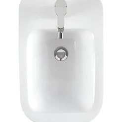 Sanindusa Bidet céramique traditionnelle Look a poser au sol blanc (robinet et vidage non inclus)