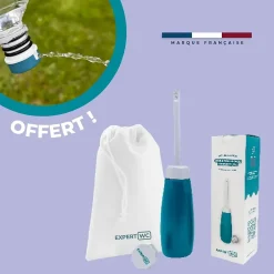 Expert Bidet Portable pour Toilette Intime avec deux embouts ajustables - Marque Française - 400 ml - Douchette de Voyage - WC* Bidet