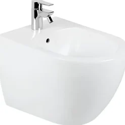 Sanindusa Bidet suspendu céramique traditionnelle Sanibold 50 fixation cachée blanc mat