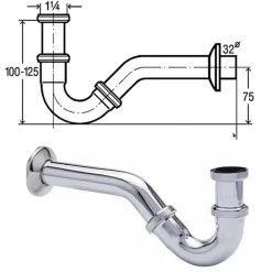 Bernstein Bidet suspendu de qualité supérieure CH2019V - Sans siphon, Avec bonde Pop Up, Avec robinet 1238C* Bidet