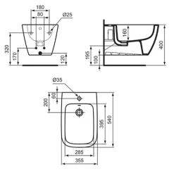 Ideal Standard Bidet suspendu i.Life B