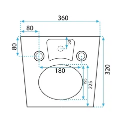 Rea Bidet suspendu Carlo Mini White