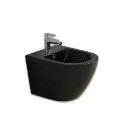 Kiamami Valentina Bidet Suspendu Rond Noir Mat - Folk* Bidet