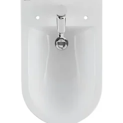 Sanindusa Bidet UrbY céramique traditionnelle pose au sol avec trous abattant (abattant non compris) blanc