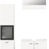 Xonox Boston - Ensemble de 3 meubles de salle de bains (L/H/P : 102x186x33 cm) en mélaminé blanc, vasque non incluse* Meuble Sous Lavabo