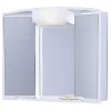 Bathstage B-RANDO Armoire de bain avec miroir 59X51X16 cm , lumineux, avec prise et tiroir, en plastique finition blanche -* Armoire De Salle De Bains|Meuble De Salle De Bains Faible Profondeur