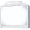 Bathstage B-RANDO Armoire de toilette avec miroir 59X51X16 cm , lumineux, avec prise et tiroir, en plastique finition blanche -