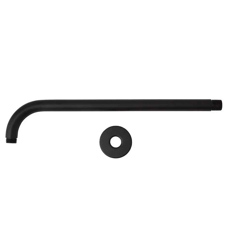 Kiamami Valentina Bras De Douche En Laiton Noir Mat Rond