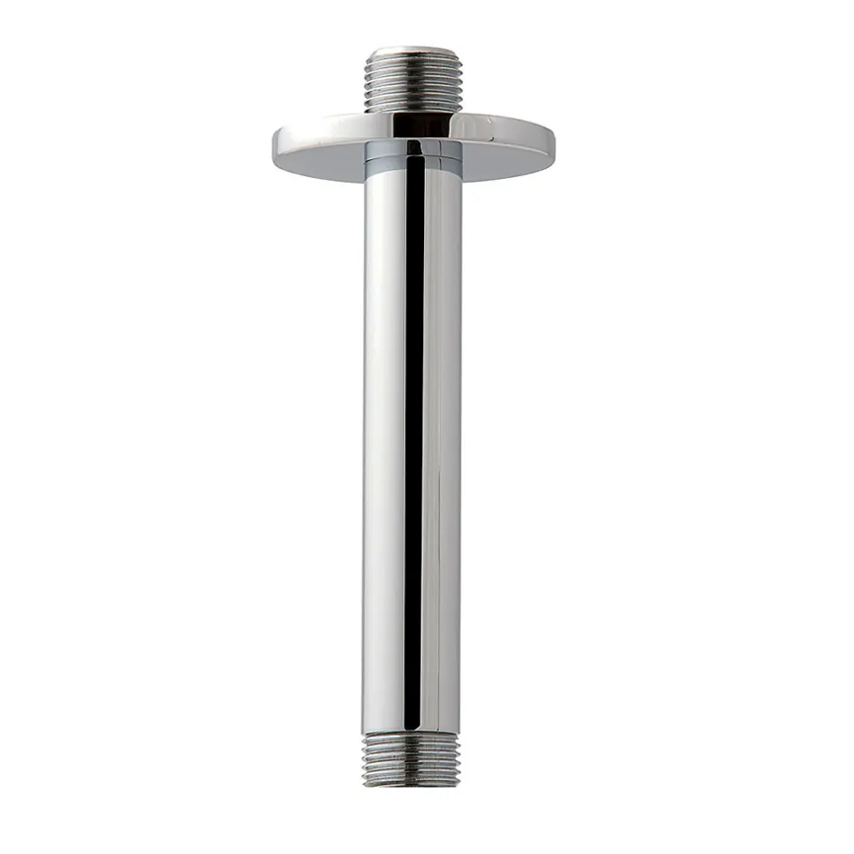 Kibath Bras de douche rond de 20 cm, montage au plafond, finition chromée, en laiton