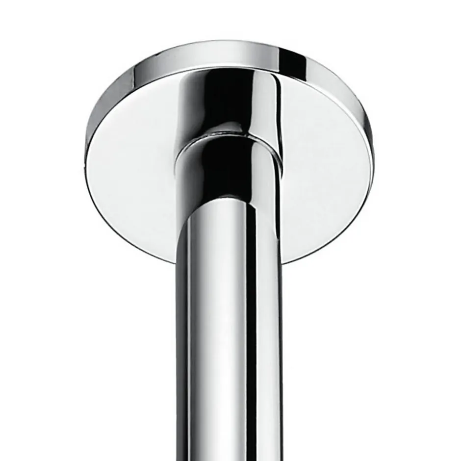 Kibath Bras de douche rond de 20 cm, montage au plafond, finition chromée, en laiton