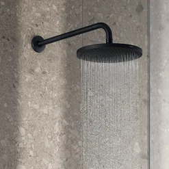 Duravit Bras de tête de douche en laiton, Barre de douche fixation murale 41cm (sans tête de douche) - Noir mat* Pommeau De Douche, Flexible Et Barre De Douche