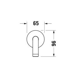 Duravit Bras de tête de douche en laiton, Barre de douche fixation murale 41cm (sans tête de douche) - Or poli