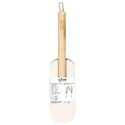 5Five Brosse à textile avec manche en bambou gris 7,3x4cm - Gris-* Etendoir À Linge
