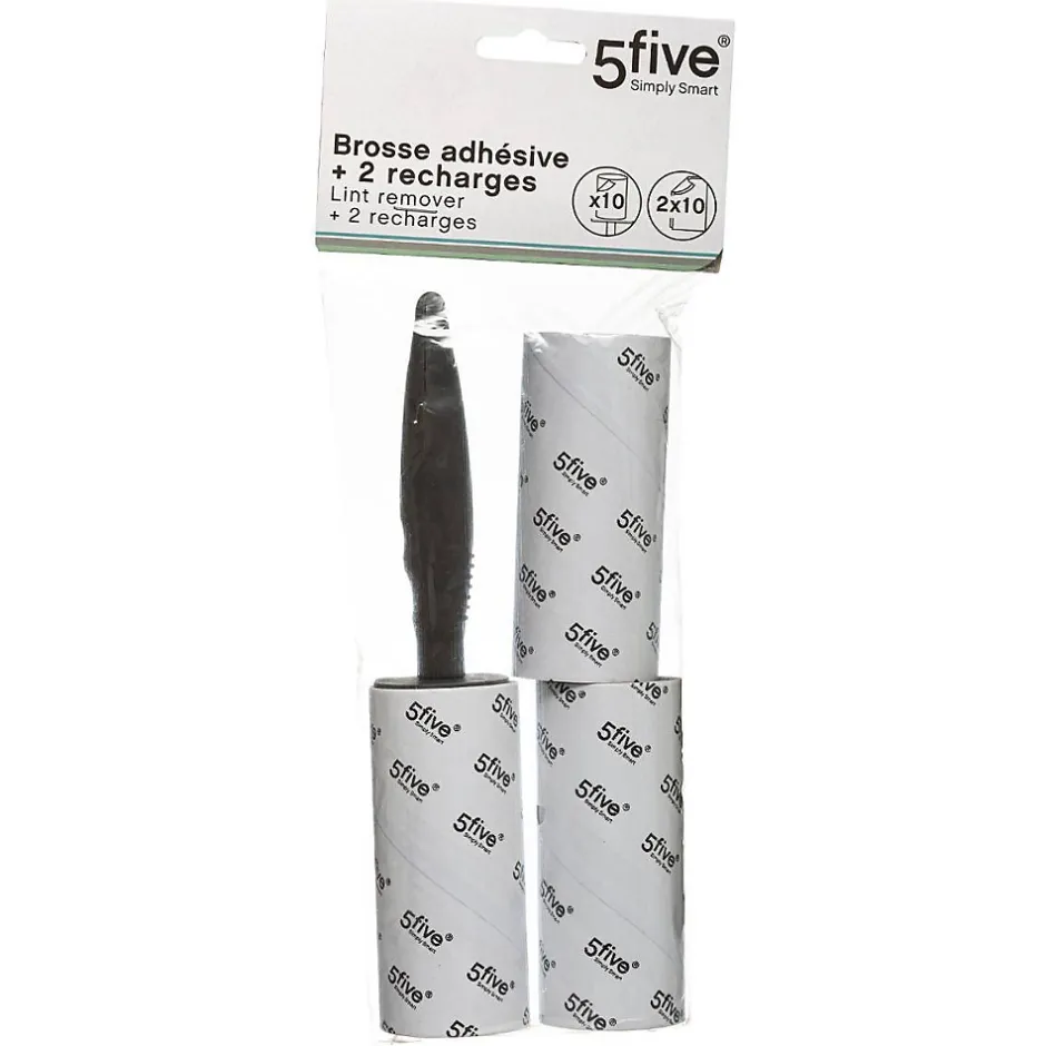 5Five Brosse à vêtements 2 recharges Gris - Gris -