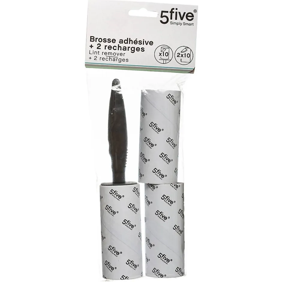 5Five Brosse à vêtements 2 recharges Gris - Gris -
