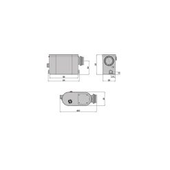Bsf Broyeur pour WC suspendu silencieux 550 watts, Broyeur sanitaire à encastrer -550-N2-SUSP pour salle de bain, Trappe de mainten